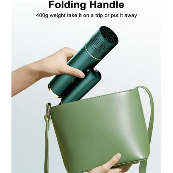 7MAGIC Fast-Drying Hair Dryer, Foldable Ionic with Storage Bag for Travel, - Picture 3 of 7